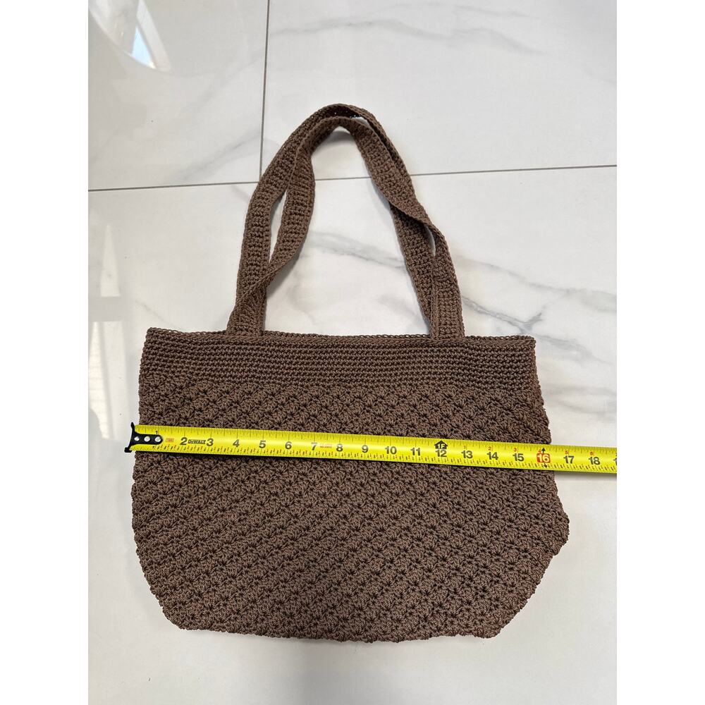 The SAk Brown Crochet Shoulder Purse Handbag Bag - Picture 13 of 15
